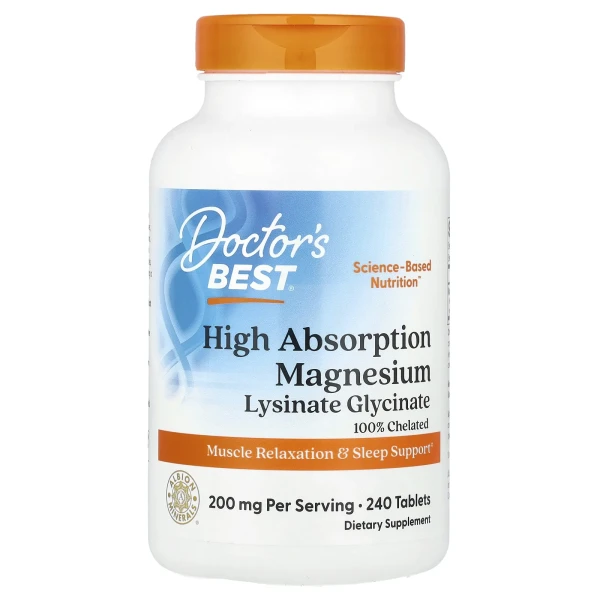 Магній із високим ступенем засвоєння Doctor's Best (High Absorption Magnesium) 100 мг 240 таблеток