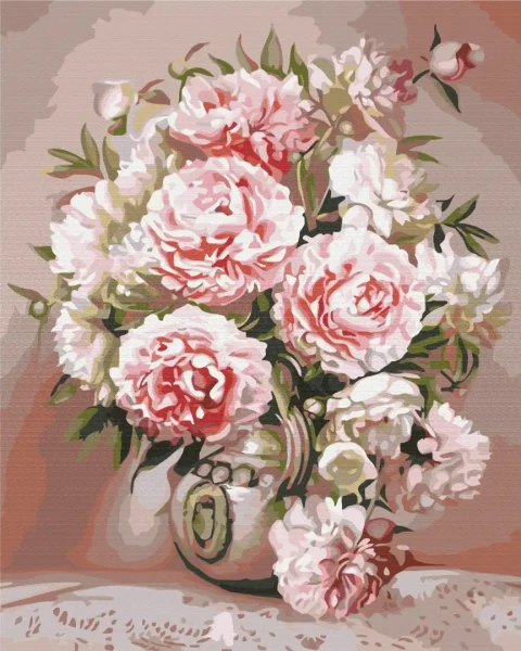 Картина за номерами Ваза з піонами  Brushme 48x60