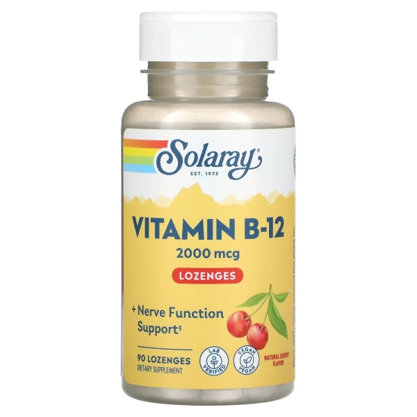 Витамин B12 ( Vitamin B12) 2000 мкг 90 леденцов со вкусом вишни