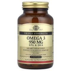 Омега-3 потрійної сили Solgar (Omega 3 Triple Strength) 950 мг 50 капсул