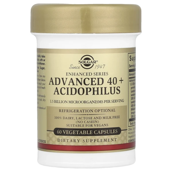 Пробіотики (Advanced 40+ Acidophilus) 1,5 млрд КУО 60 капсул
