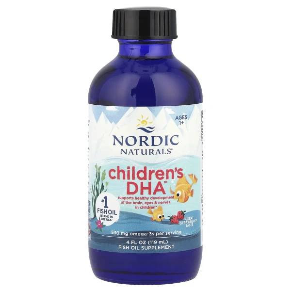 Риб'ячий жир Nordic Naturals (рідкий) для дітей (Children's DHA) 119 мл зі смаком полуниці