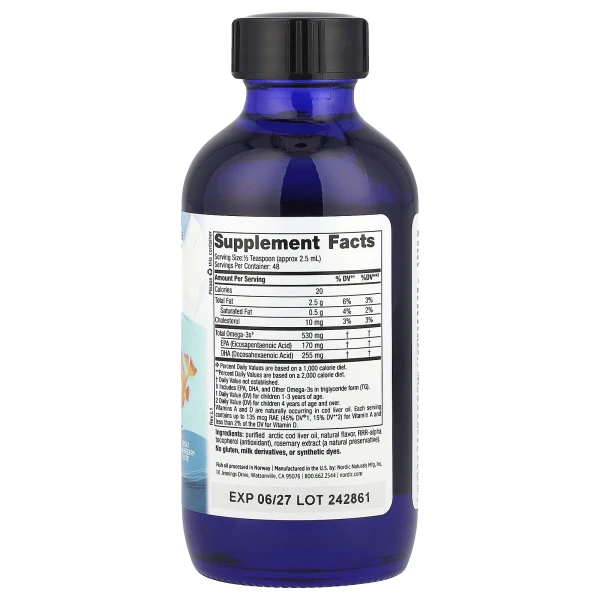 Риб'ячий жир Nordic Naturals (рідкий) для дітей (Children's DHA) 119 мл зі смаком полуниці