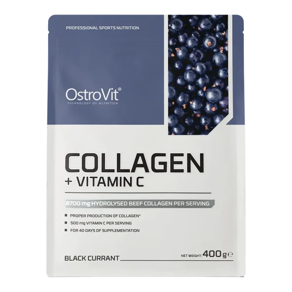 Коллаген Ostrovit + Витамин C Collagen + Vitamin C черная смородина 400 г