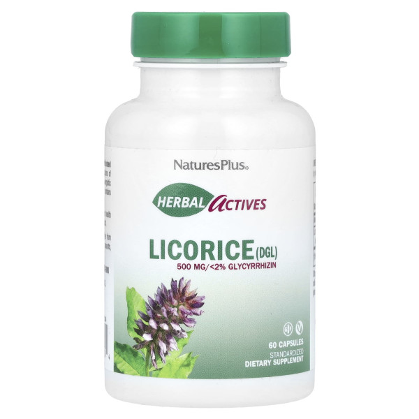 Солодка корінь Nature's Plus (Licorice) 500 мг 60 капсул