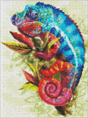 Алмазна мозаїка/вишивка Яскравий хамелеон 40x30 Ideyka