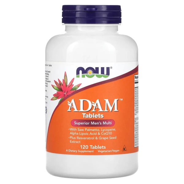 Покращені мультивітаміни для чоловіків NOW Foods (ADAM) 120 таблеток