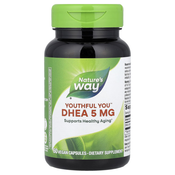 ДГЕА Nature's Way (Youthful You™ DHEA) 5 мг 60 веганських капсул