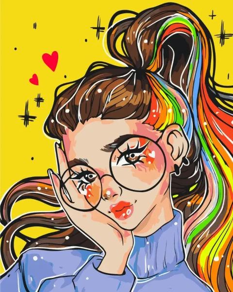 Картина за номерами Яскравий образ @nila_art_art  Brushme 40x50
