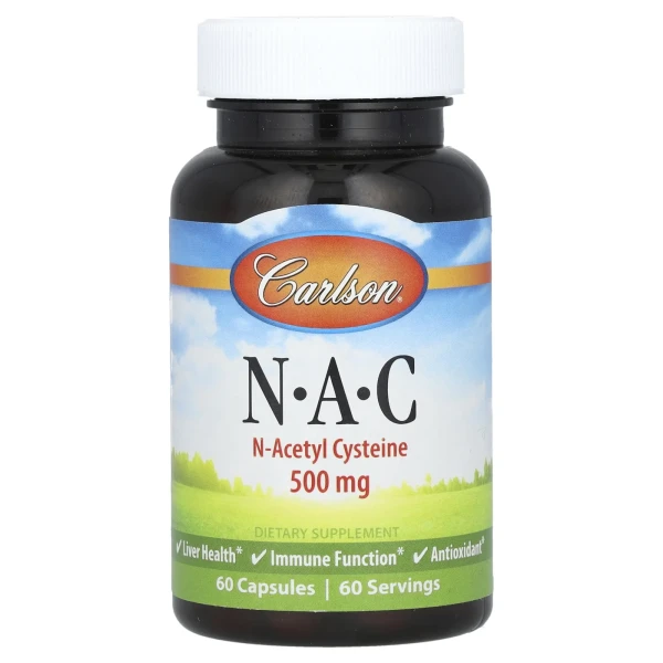 Ацетилцистеїн (N-Acetil Cysteine) 500 мг 60 капсул