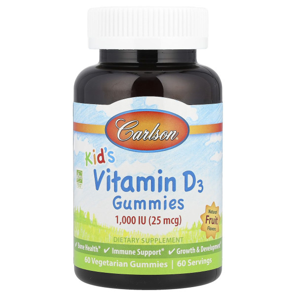 Вітамін Д3 (Kid's Vitamin D3) 1000 МО 60 жувальних цукерок з фруктовим смаком