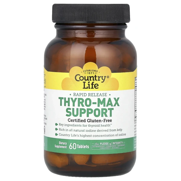 Добавка для щитовидної залози Country Life (Thyro-Max Support) 60 таблеток