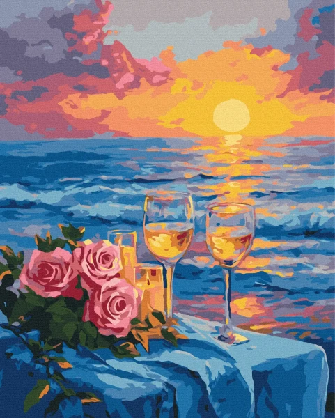 Картина за номерами Вечеря на заході сонця  Brushme 40x50