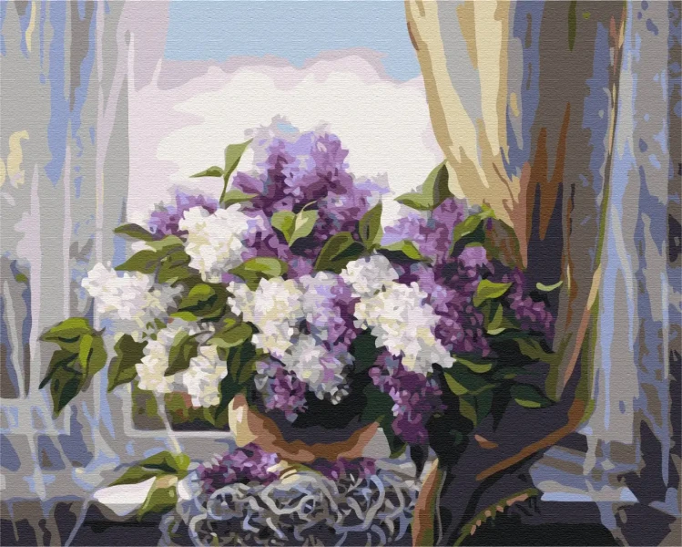 Картина за номерами Бузок біля вікна  Brushme 40x50