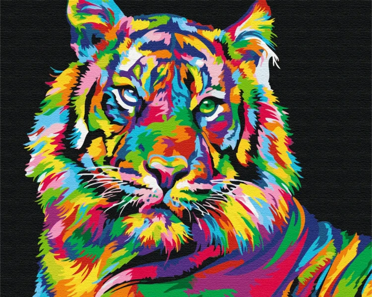 Картина за номерами Тигр поп-арт  Brushme 40x50