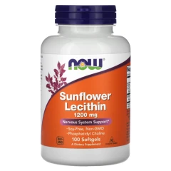 Соняшниковий лецитин Now Foods (Sunflower Lecithin) 1200 мг 100 капсул