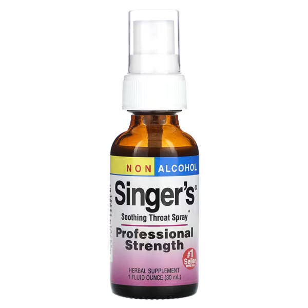 Спрей для горла успокаивающий, Singer's, Soothing Throat Spray, Herbs Etc., без спирта, профессиональный, 30 мл