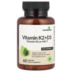 Вітамін K2 + D3 5000 МО/90 мкг Futurebiotics (Vitamin K2 + D3) 60 капсул