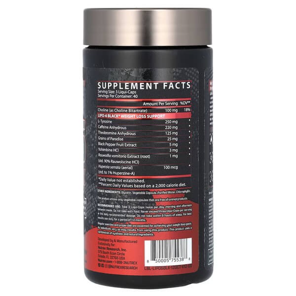 Жиросжигатель Nutrex (Lipo-6 Black) 120 капсул