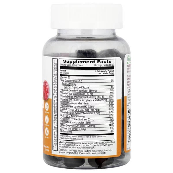 Жувальні мультивітаміни для дітей з залізом Lifeable (Kids Multivitamin with Iron) 60 жувальних цукерок