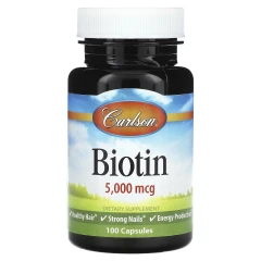Біотин (Biotin) 5000 мкг 100 капсул