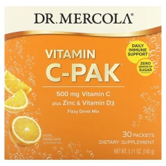 Вітамін С+цинк+Д3 Dr. Mercola (Vitamin C-PAK) 30 пакетиків зі смаком апельсину