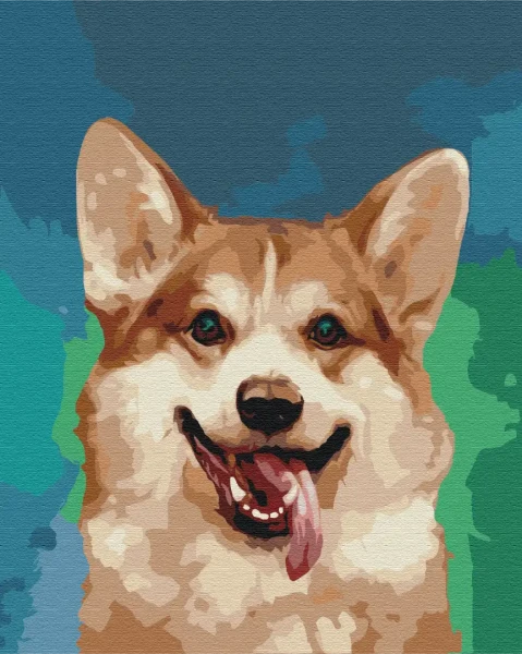 Картина за номерами Коргі в фарбах  Brushme 40x50