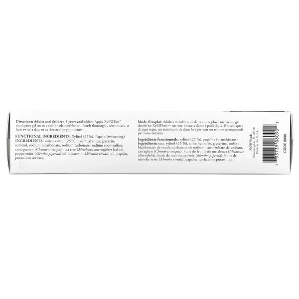 Зубная паста-гель с мятой Now Foods (Refreshmint Toothpaste Gel) 181 г