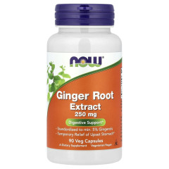 Корінь імбиру екстракт Now Foods (Ginger Root) 250 мг 90 капсул