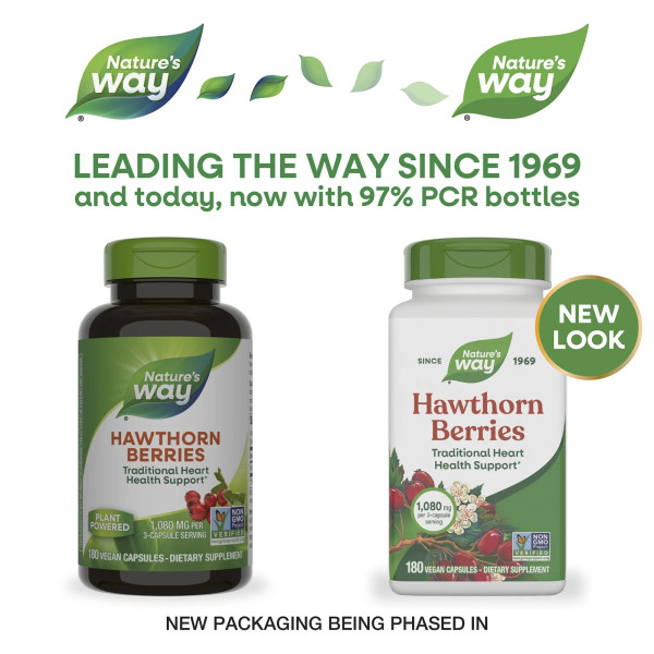 Ягоди глоду Nature's Way (Hawthorn Berries) 1530 мг 180 капсул
