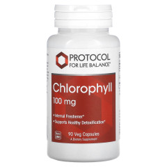 Хлорофіл, Chlorophyll, Protocol for Life Balance, 100 мг, 90 вегетаріанських капсул