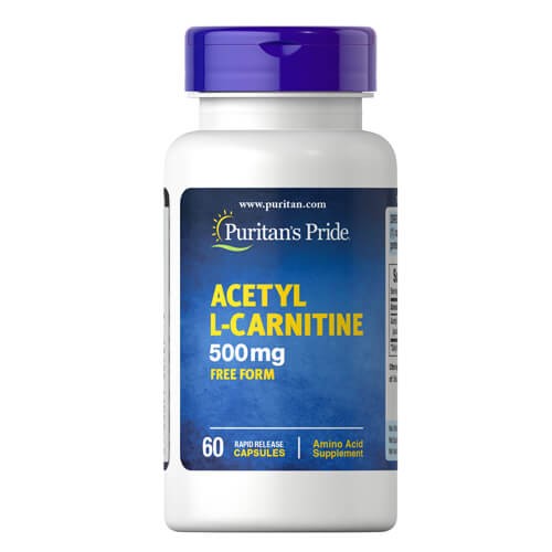Ацетил L-карнитин 500 мг Puritan's Pride (Acetyl L-Carnitine) 60 капсул