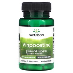 Винпоцетин 30 мг Swanson (Vinpocetine) 60 капсул