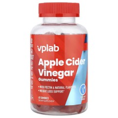 Яблучний оцет 60 жувальних цукерок VPLab (Apple Cider Vinegar)