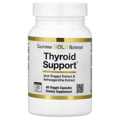 Підтримка щитоподібної залози California Gold Nutrition (Thyroid Support) 60 рослинних капсул