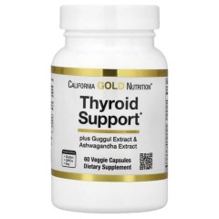 Поддержка щитовидной железы California Gold Nutrition (Thyroid Support) 60 растительных капсул