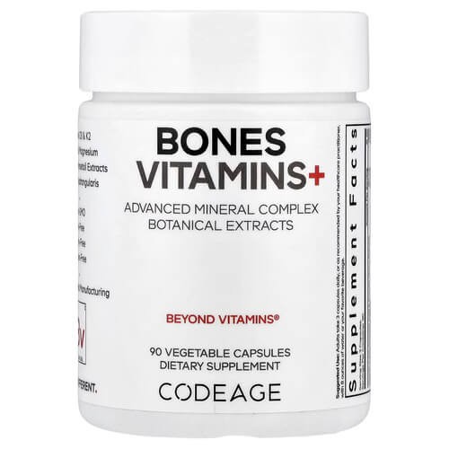 Вітаміни для здоров'я кісток Codeage (Bones Vitamins+) 90 рослинних капсул