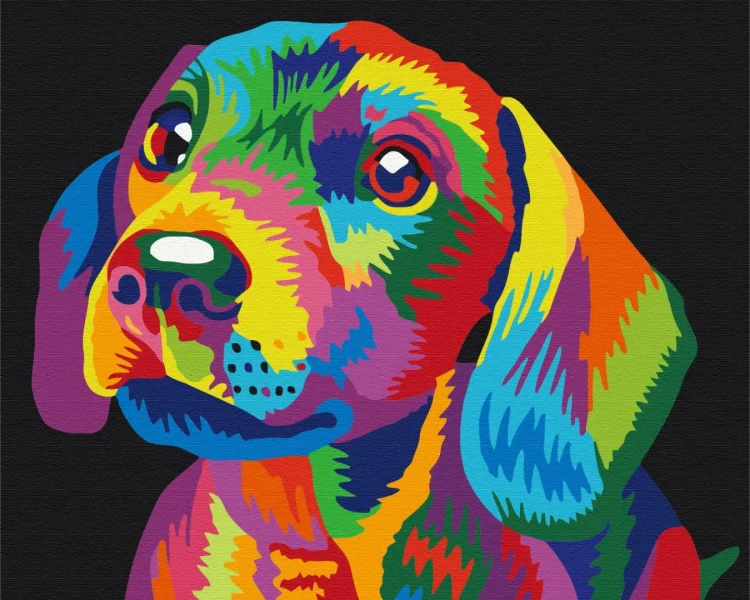 Картина за номерами Веселковий пес  Brushme 40x50