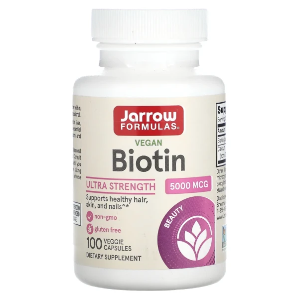 Біотин Jarrow Formulas (Biotin) 5000 мкг 100 капсул