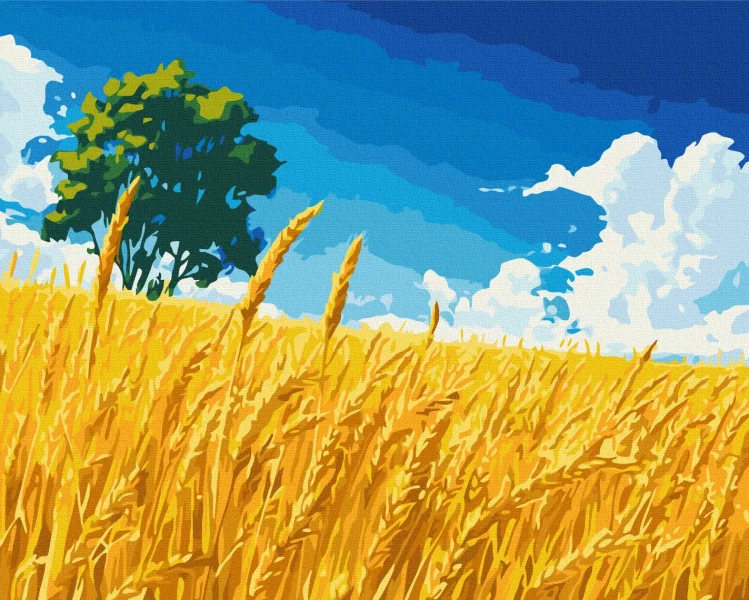 Картина за номерами Поле золотих колосків  Brushme 40x50