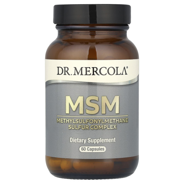 МСМ з органічною сіркою Dr. Mercola (MSM Methylsulfonylmethane Sulfur Complex) 60 капсул