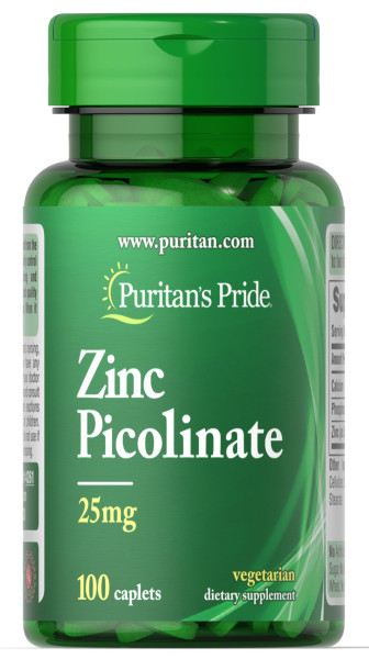 Цинк піколінат Puritan's Pride (Zinc Picolinate) 25 мг 100 таблеток