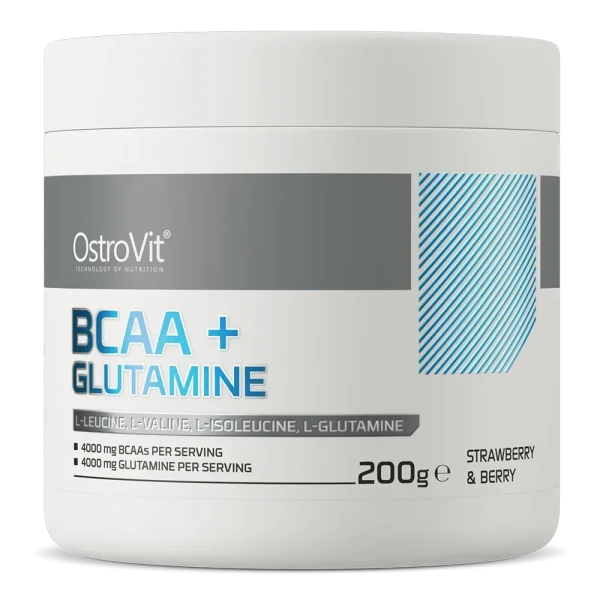 Ostrovit BCAA+Глутамін BCAA + Glutamine полуниця-ягода 200 г