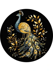 Картина за номерами кругла Павич (Розмір M) 30x30 Brushme