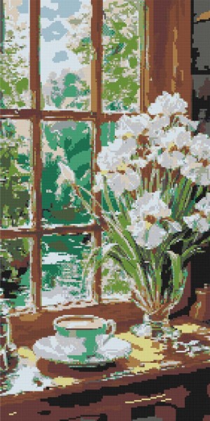 Алмазная мозаика Кофейная гармония 40 х 80 Оригами