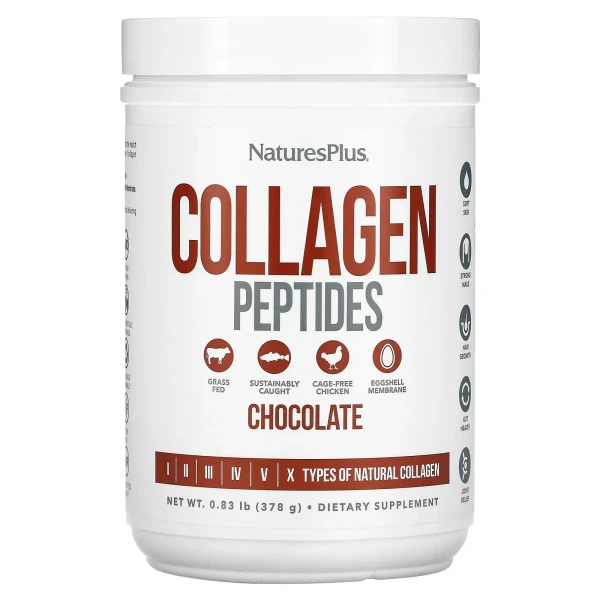 NaturesPlus, пептиди колагену, шоколад, 378 г (0,83 фунта)