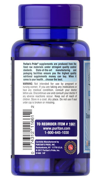 Ніацин без приливів крові 500 мг Puritan's Pride (Flush Free Niacin) 100 капсул