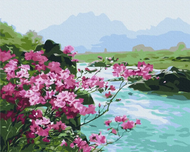 Преміум картина за номерами Гірські квіти Brushme 40x50