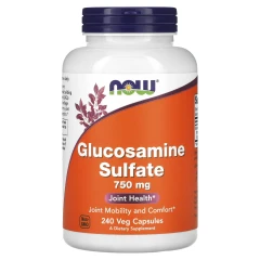 Глюкозаміну сульфат Now Foods (Glucosamine Sulfate) 750 мг 240 капсул