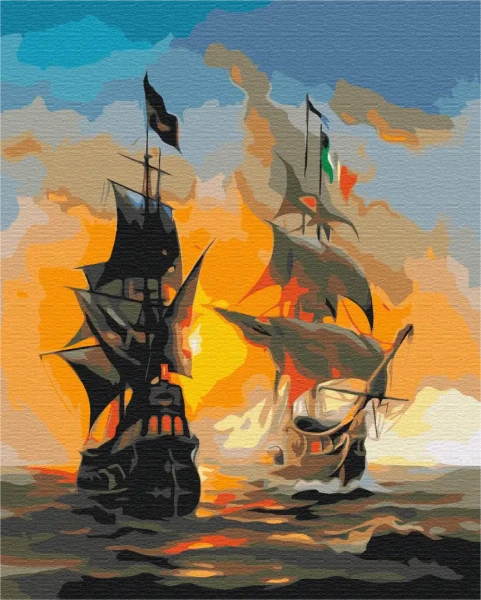 Картина за номерами Морські ін та янь  Brushme 40x50